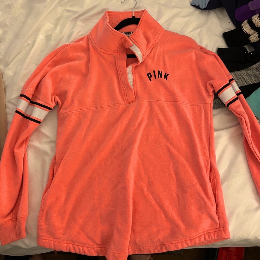 Coral vs pink quarter snap pullover